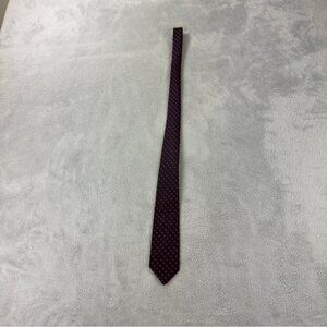 Pierre Balmain Paris 100% Polyester Blue and Red Patterned Tie